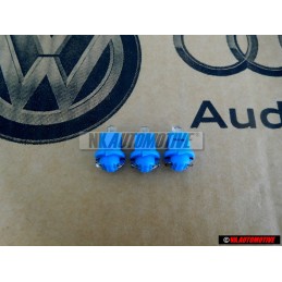 3x Genuine VW Bulb With Blue Socket - 357919243B