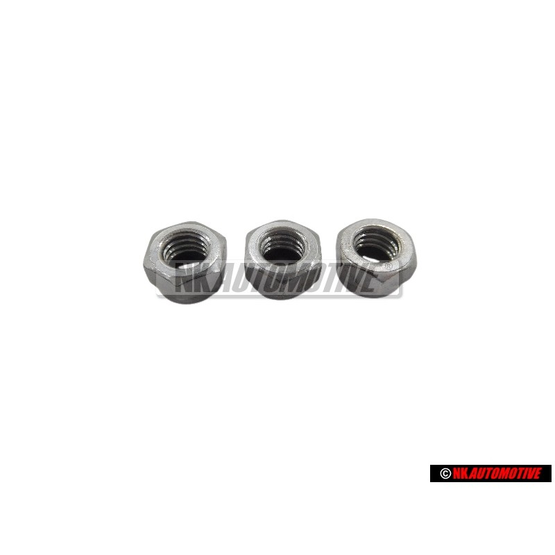 3x Genuine VW "Hexagon Nut, Self-Locking" - N 0111821