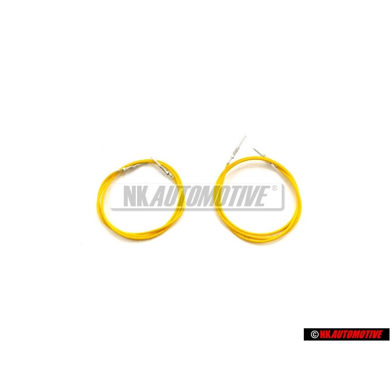 2x Genuine VW 1 Set Single Wires Each With 2 Contacts - 000979109