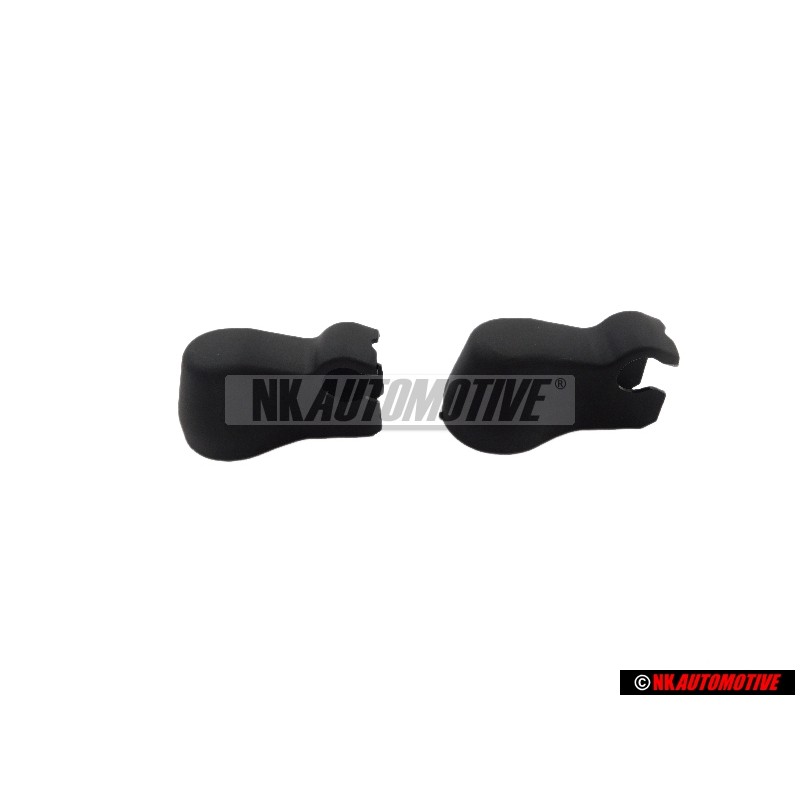 2x Genuine VW Wiper Arm Nut Cover Cap Black - 867955435