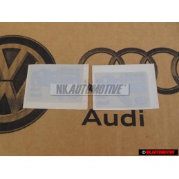 2x Genuine VW Sign Radio Coding - 893010020L
