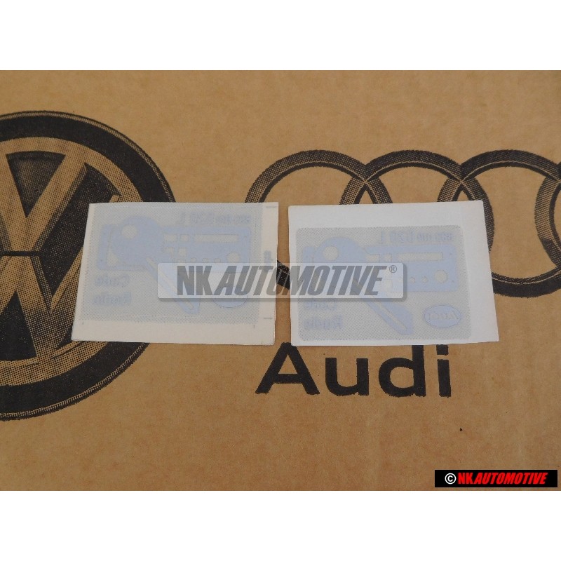 2x Genuine VW Sign Radio Coding - 893010020L