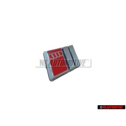 Genuine Audi S-LINE Steering Wheel Badge Emblem Chrome Red - 4A0419685B