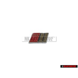 Genuine Audi S-LINE Steering Wheel Badge Emblem Chrome Red - 4A0419685B