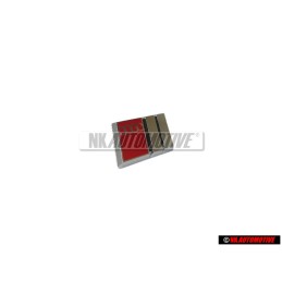 Genuine Audi S-LINE Steering Wheel Badge Emblem Chrome Red - 4A0419685B