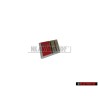 Genuine Audi S-LINE Steering Wheel Badge Emblem Chrome Red - 4A0419685B