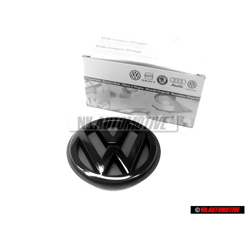 Genuine VW Rear Hatch Trunk Boot Badge Emblem Black - 1H6853630C 01C