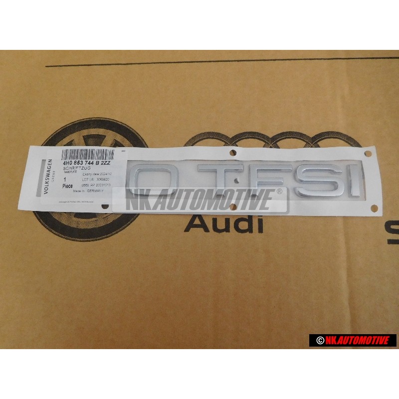 Genuine Audi 50 TFSI Rear Boot Badge Emblem Chrome - 4H0853744B 2ZZ
