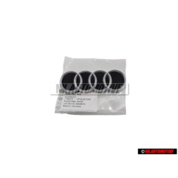Genuine Audi Rings Engine Cover Badge Emblem Black Chrome - 07C103960