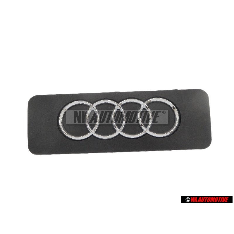 Genuine Audi Rings Engine Cover Badge Emblem Black Chrome - 06A103932C