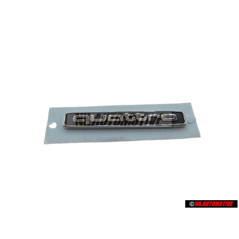 Genuine Audi QUATTRO Rear Boot Badge Emblem Black Chrome - 8V0853737A