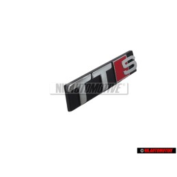 Genuine Audi TTS Front Grill Badge Emblem Black Chrome Red - 8J0853736B 2ZZ