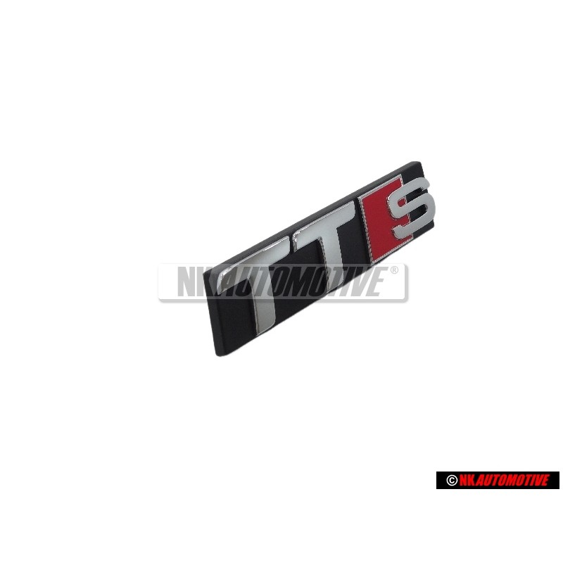 Genuine Audi TTS Front Grill Badge Emblem Black Chrome Red - 8J0853736B 2ZZ