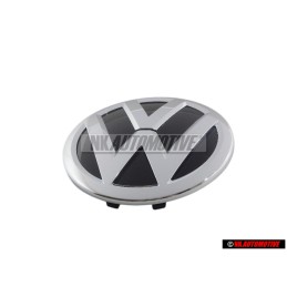 Genuine VW Front Grill Badge Emblem Black Chrome - 3G0853601B DPJ