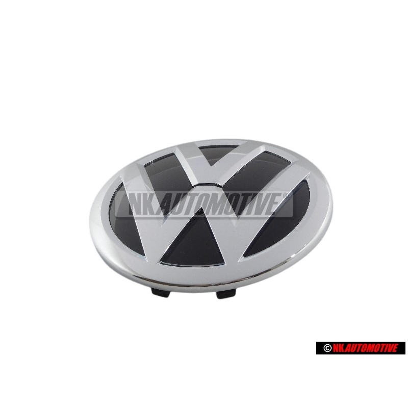 Genuine VW Front Grill Badge Emblem Black Chrome - 3G0853601B DPJ