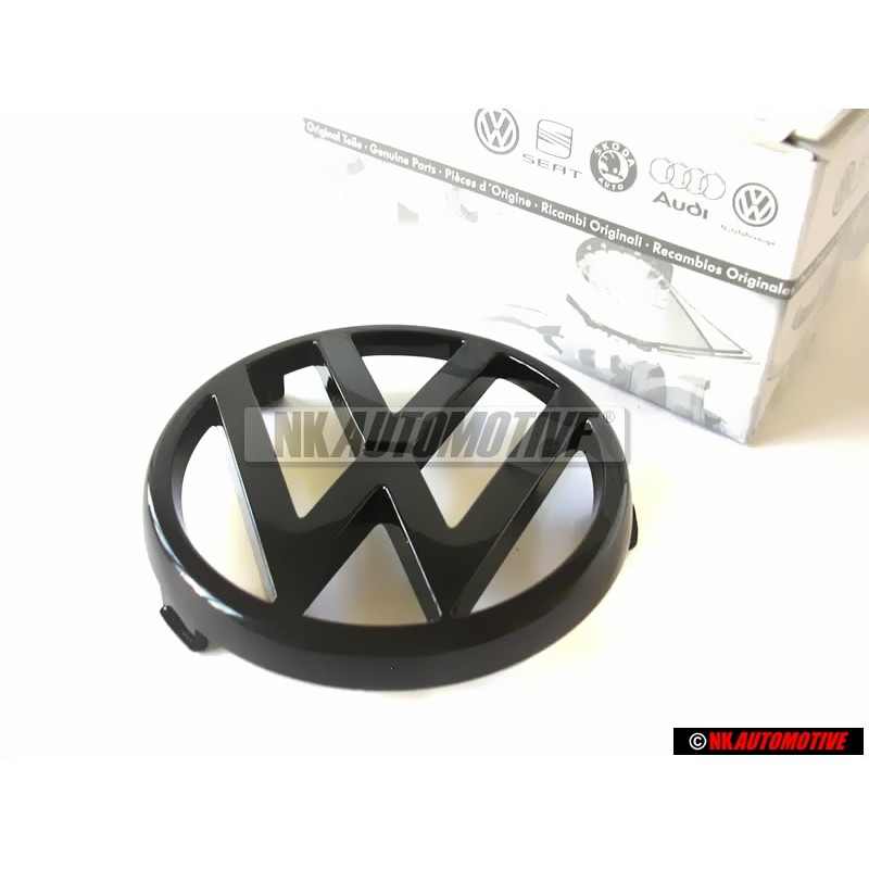 Genuine VW Front Grill Badge Emblem Black - 325853601 HE1