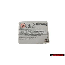 Genuine VW Sticker 'Airbag' When Using Child'S Seat - 701010083F