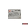 Genuine VW Sticker 'Airbag' When Using Child'S Seat - 701010083F