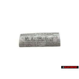 Genuine VW Data Plate For Tyre Pressure - 7L6010342D