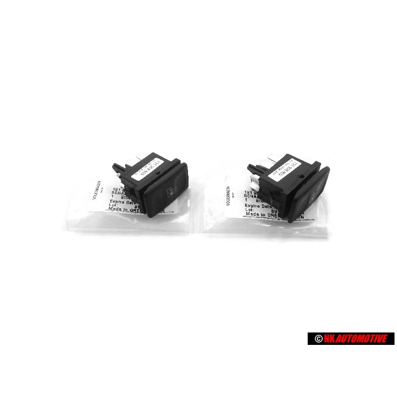 2x Genuine VW Electric Window Switch - 191959855 01C