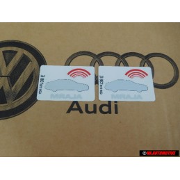 2x Genuine Audi Sticker 'Alarm' - 443010026J