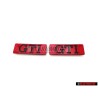 2x Genuine VW GTI Side Badge Emblem Red - 191853714