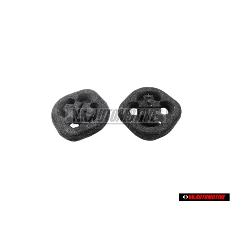 2x Genuine VW 4 Way Exhaust Rubber Retainer Mount Hanger - 191253147B