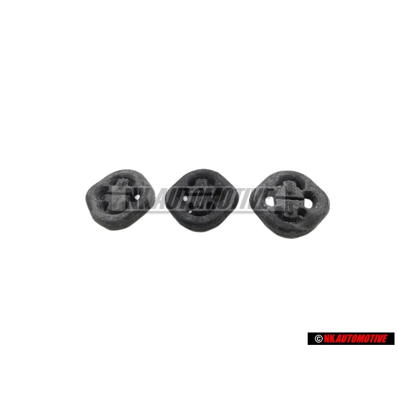 3x Genuine VW 4 Way Exhaust Rubber Retainer Mount Hanger - 191253147B