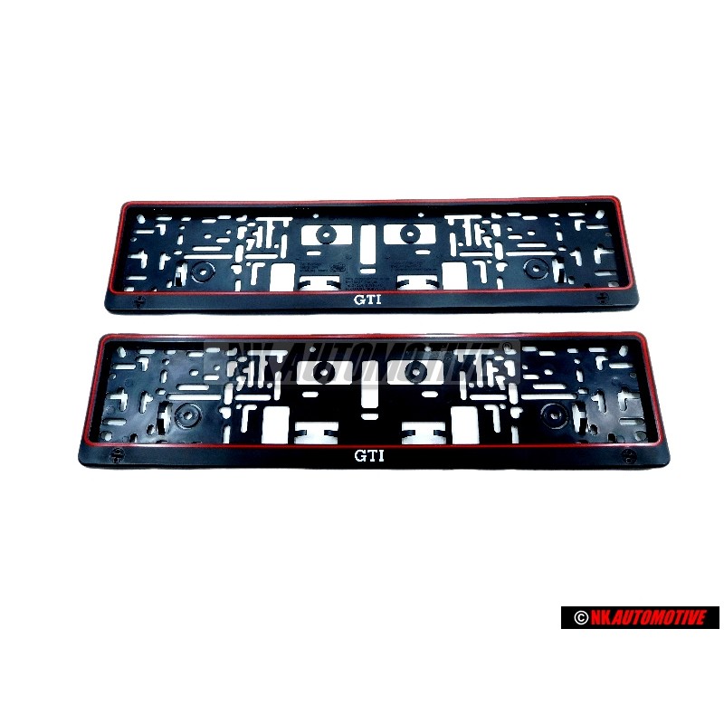 2x VW Classic Parts GTI 16V G60 License Number Plate Holder Frame Surround