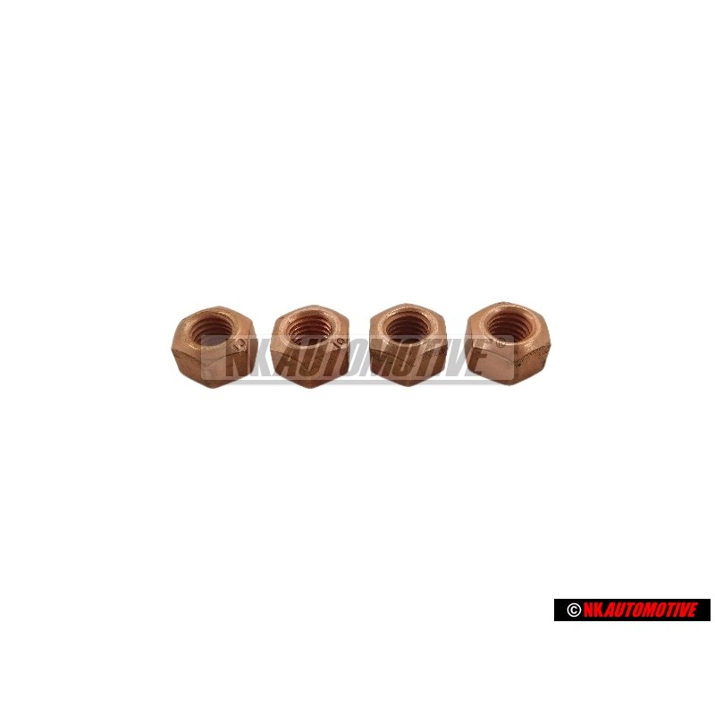 4x Genuine VW Hexagon Nut, Self-Locking - N 0221464