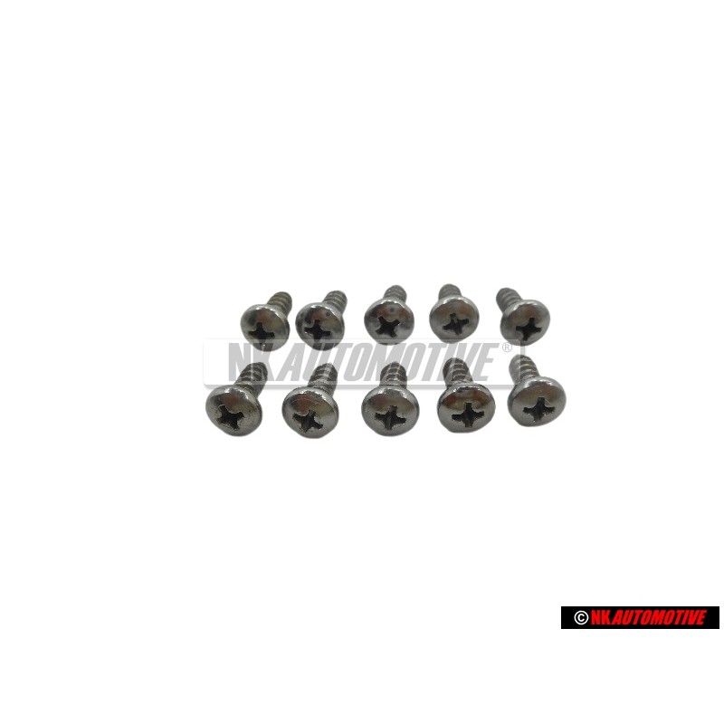 10x Genuine VW Oval Panel Screw 4.8x13 - N 0139681