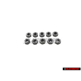 10x Genuine VW Hexagon Nut M8 - N 0110088