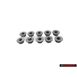 10x Genuine VW Hexagon Collar Nut M5 - N 10017304