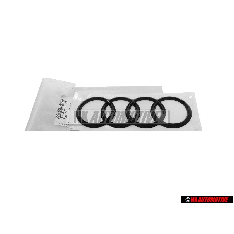 Genuine Audi Rings Rear Boot Badge Emblem Black - 8V4853742A T94