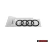 Genuine Audi Rings Rear Boot Badge Emblem Black - 8V4853742A T94