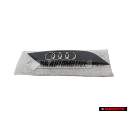 Genuine Audi R8 Rings Engine Cover Badge Emblem Black Chrome Left - 07L133621A