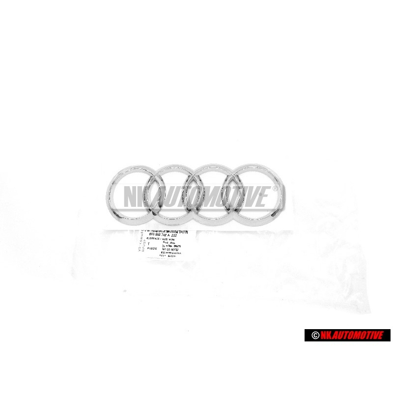 Genuine Audi Rings Rear Boot Badge Emblem Chrome - 8F0853742A 2ZZ