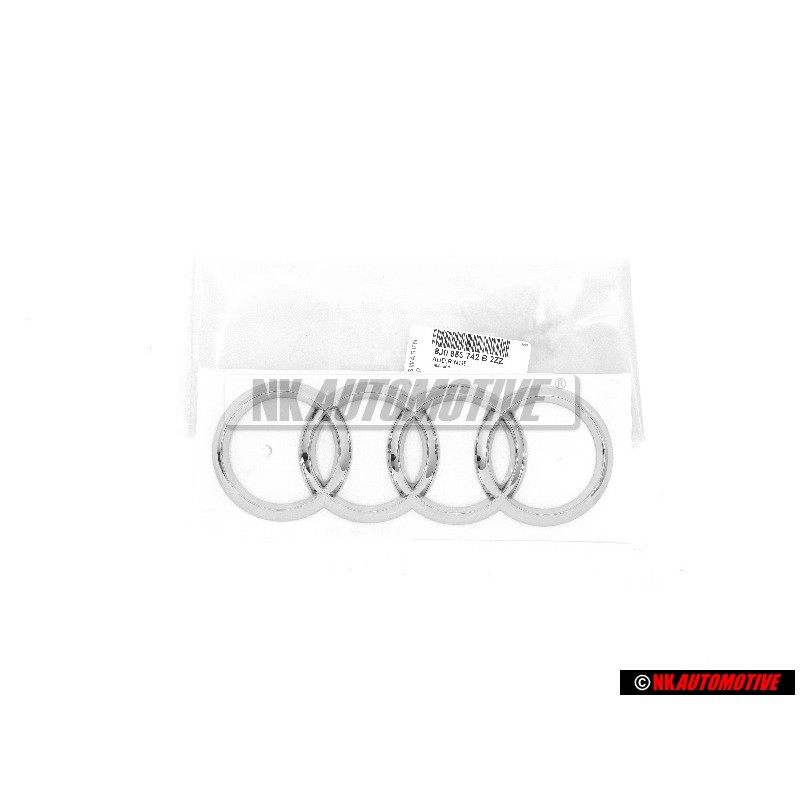 Genuine Audi Rings Rear Boot Badge Emblem Chrome - 8J0853742B 2ZZ