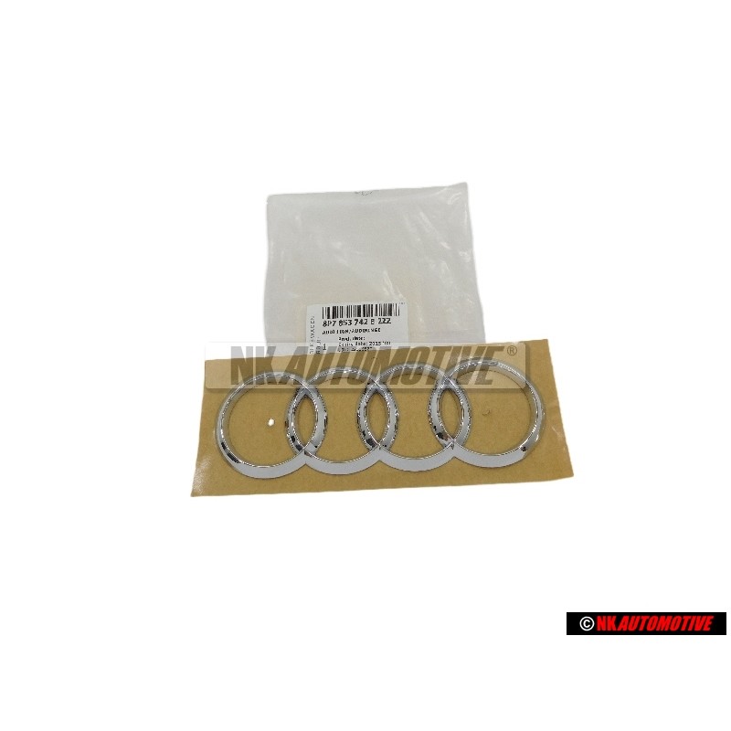 Genuine Audi Rings Rear Boot Badge Emblem Chrome - 8P7853742B 2ZZ