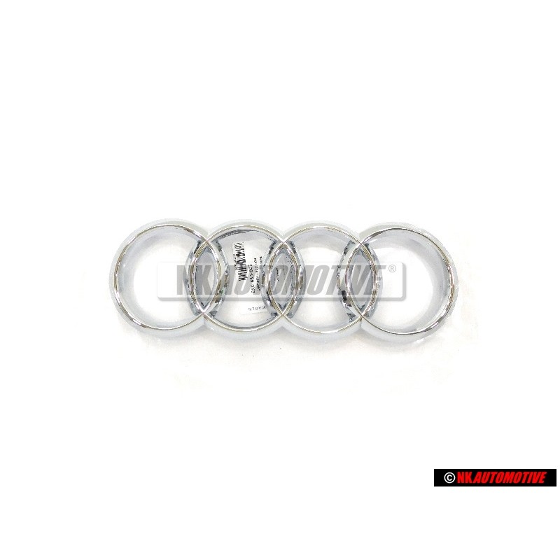 Genuine Audi Rings Front Grill Badge Emblem Chrome - 8X0853605