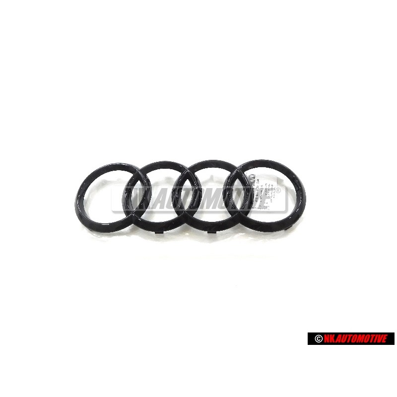 Genuine Audi Rings Front Grill Badge Emblem Black - 4KE853605 T94