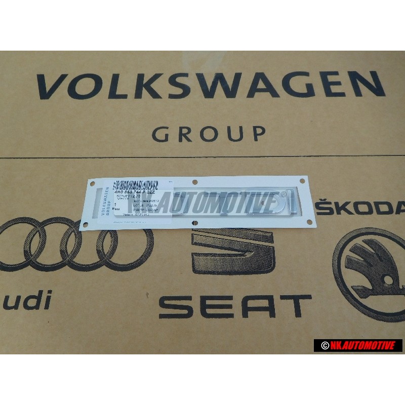 Genuine Audi 50 TDI Rear Boot Badge Emblem Chrome - 4H0853744F 2ZZ