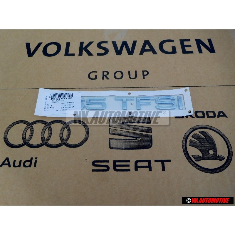 Genuine Audi 65 TFSI Rear Boot Badge Emblem Chrome - 4H0853744J 2ZZ