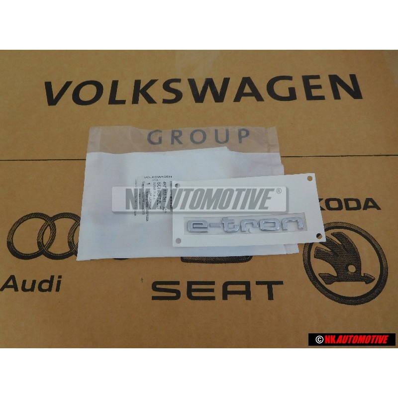 Genuine Audi E-TRON Rear Boot Badge Emblem Chrome - 4KE853741 3Q7