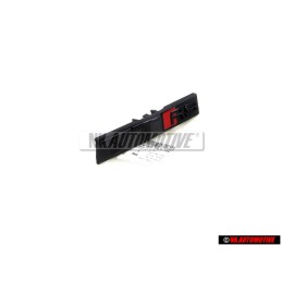 Genuine Audi TTRS Front Grill Badge Emblem Black Red - 8S0853736D T94