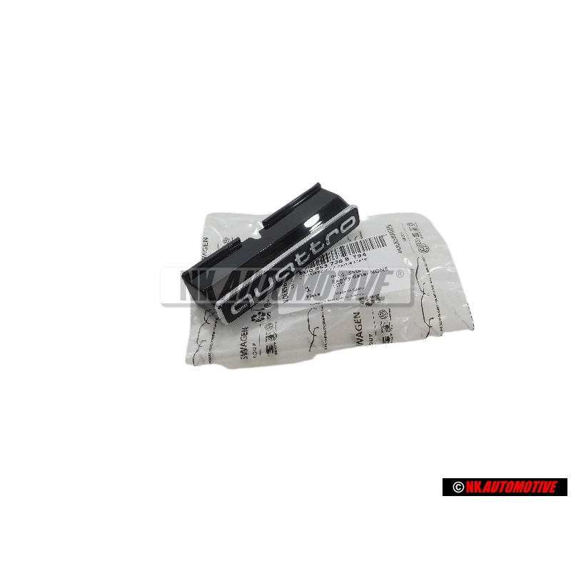Genuine Audi QUATTRO Front Grill Badge Emblem Black Chrome - 8U0853736B T94