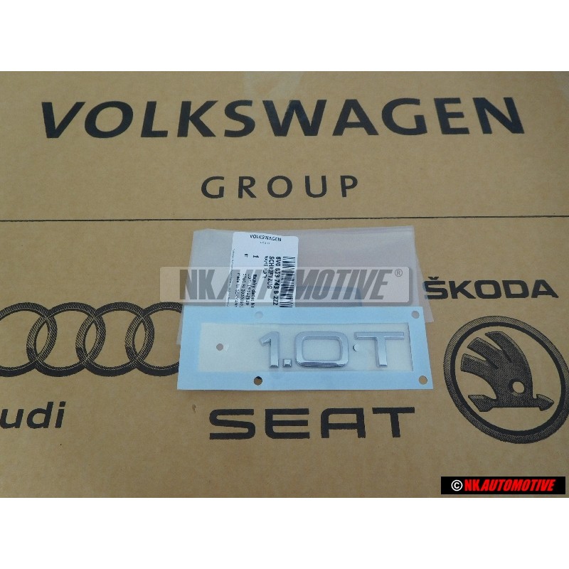 Genuine Audi 1.0T Rear Boot Badge Emblem Chrome - 8V0853743B 2ZZ