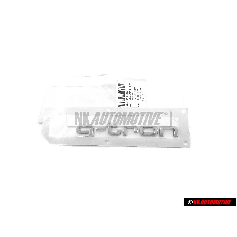 Genuine Audi G-TRON Rear Boot Badge Emblem Chrome - 8V4853737B 2ZZ