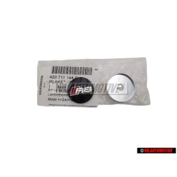 Genuine Audi R8 Gearknob Badge Emblem Black Chrome Red - 420711144D