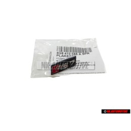 Genuine Audi RS7 Steering Wheel Badge Black Chrome Red - 4G8419685A 5PR